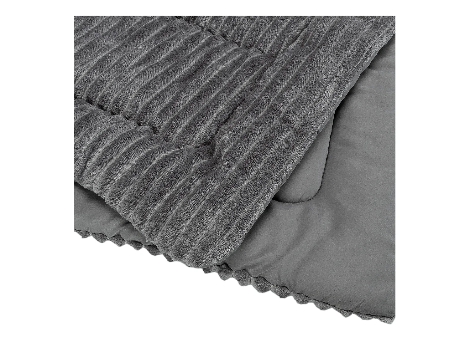 Edredón Nórdico Fibra Terciopelo 500gr Raya Gris Cama 90 Pikolin Home