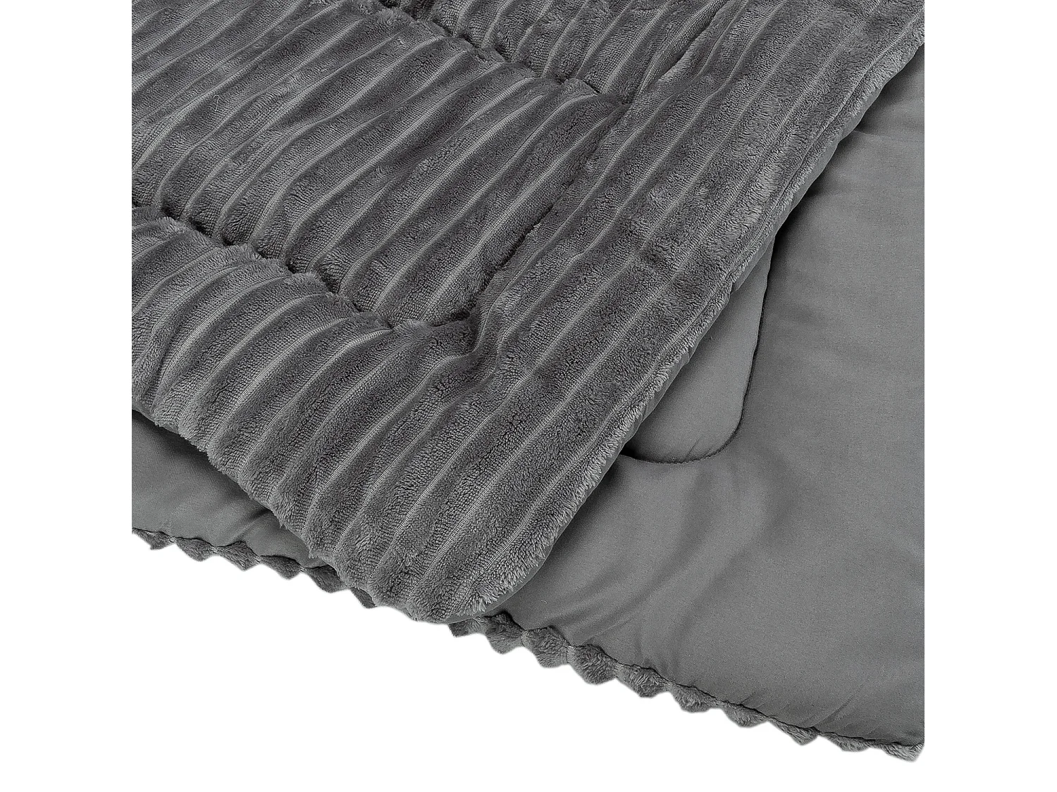 Couette Fibre Velvet 500gr Stripes Gris