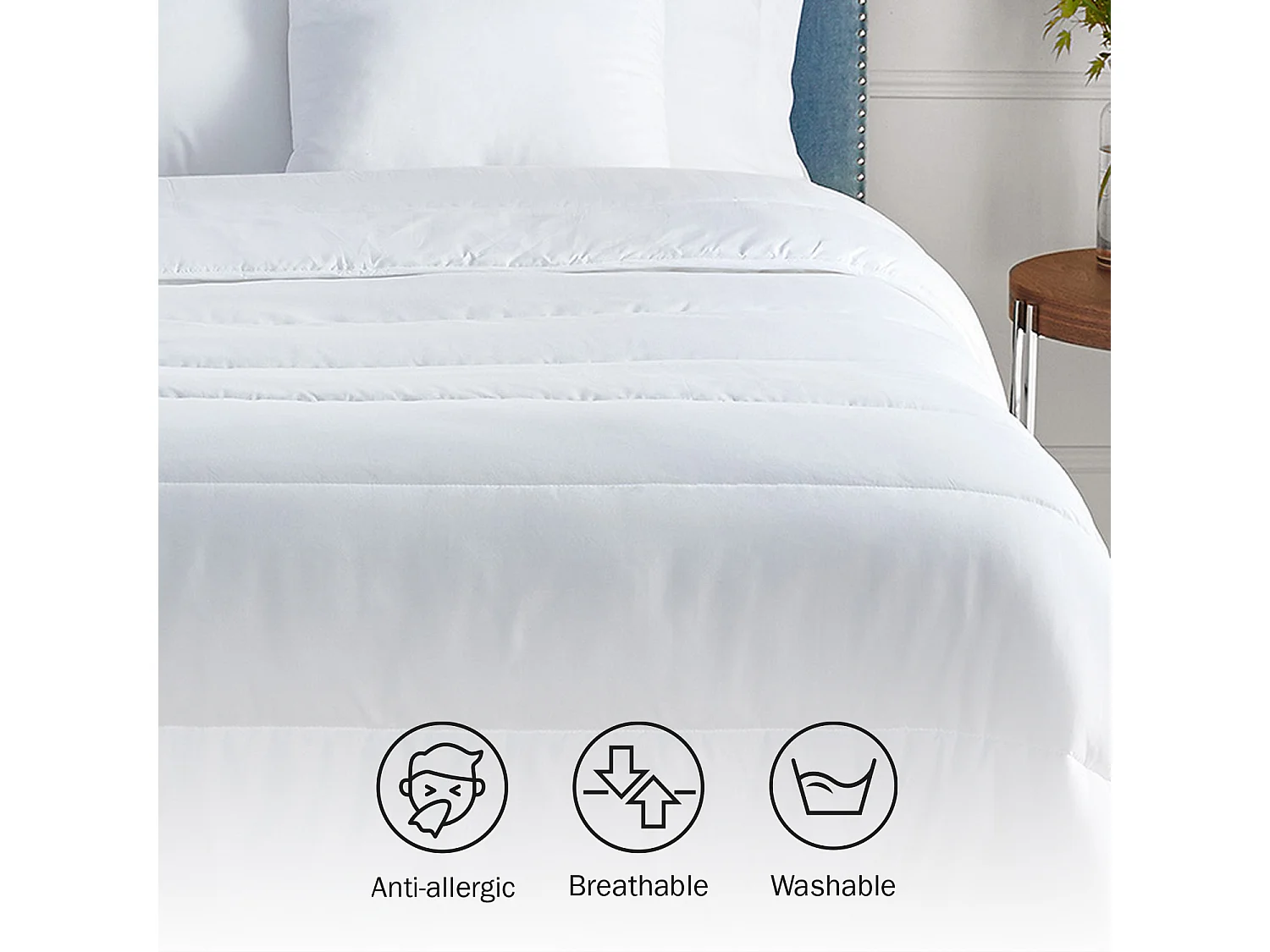 Edredão Nórdico 240 x 220 cm | PIKOLIN HOME | Hipoalergénico | Transpirável | Antialérgico