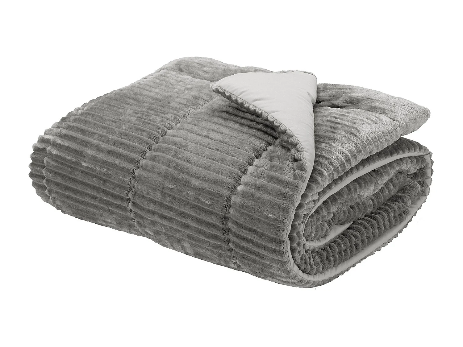 Couette Fibre Velvet 500gr Stripes Gris