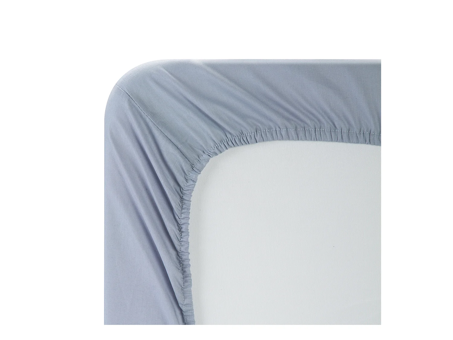 Hoeslaken van 100% ademend katoen parelgrijze kleur