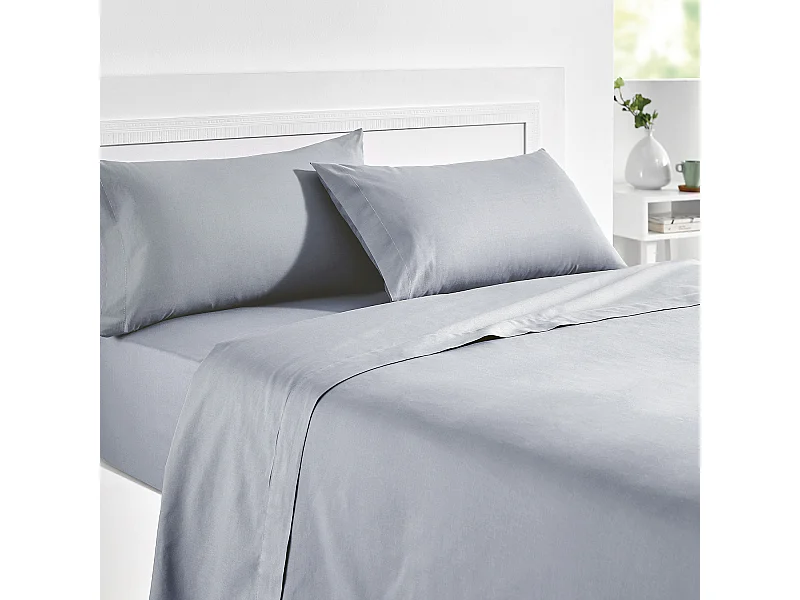 Drap-housse élastique 100 % coton respirant Perle