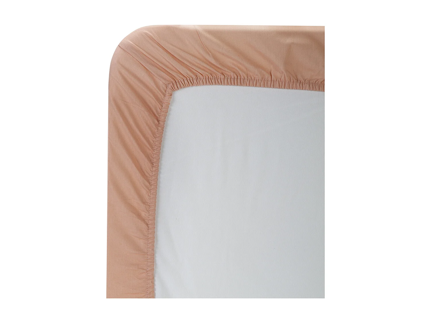Drap-housse élastique 100 % coton respirant Saumon