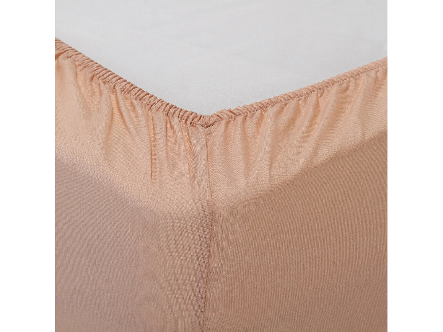 Drap-housse élastique 100 % coton respirant Saumon