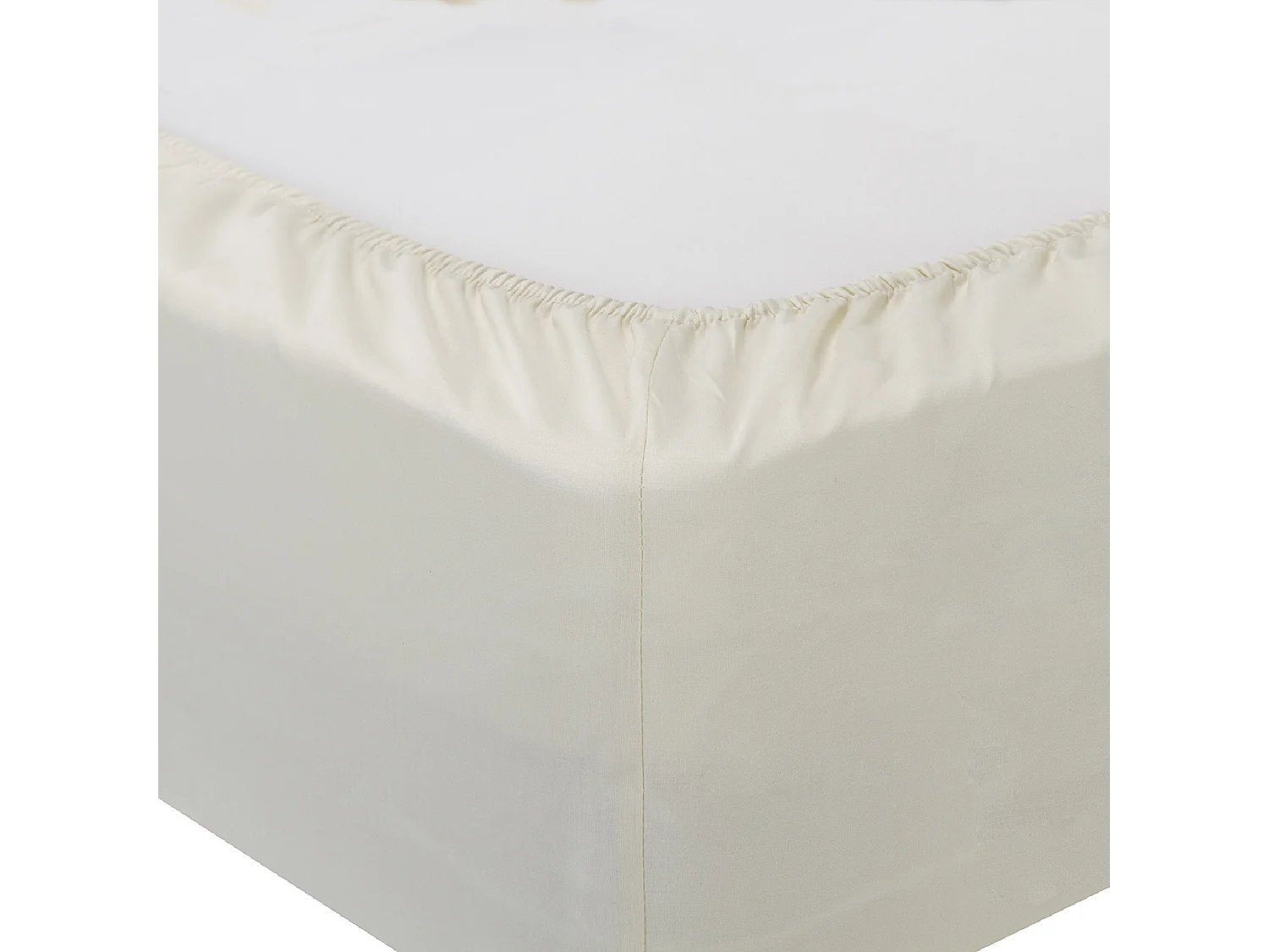 Hoeslaken van 100% ademend katoen beige kleur