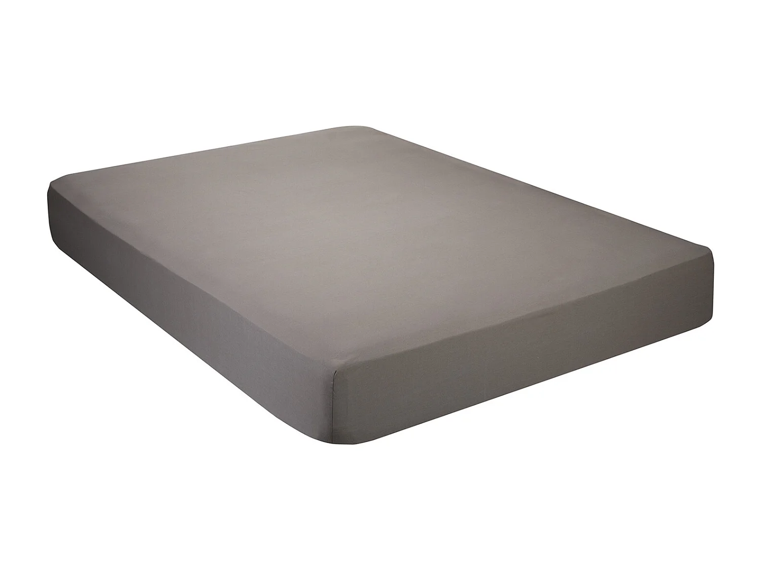 Drap-housse élastique 100 % coton respirant Gris