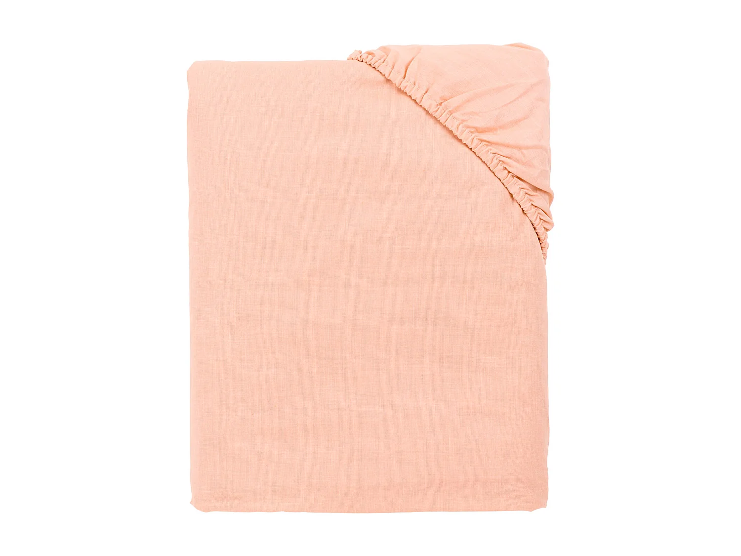 Drap-housse élastique 100 % coton respirant Saumon