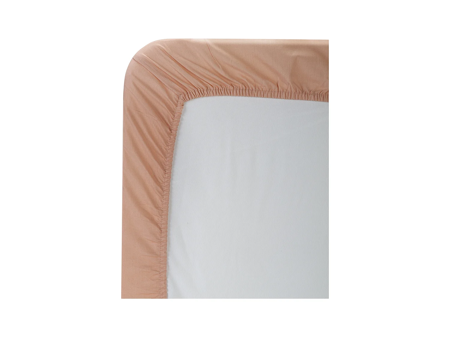 Drap-housse élastique 100 % coton respirant Saumon