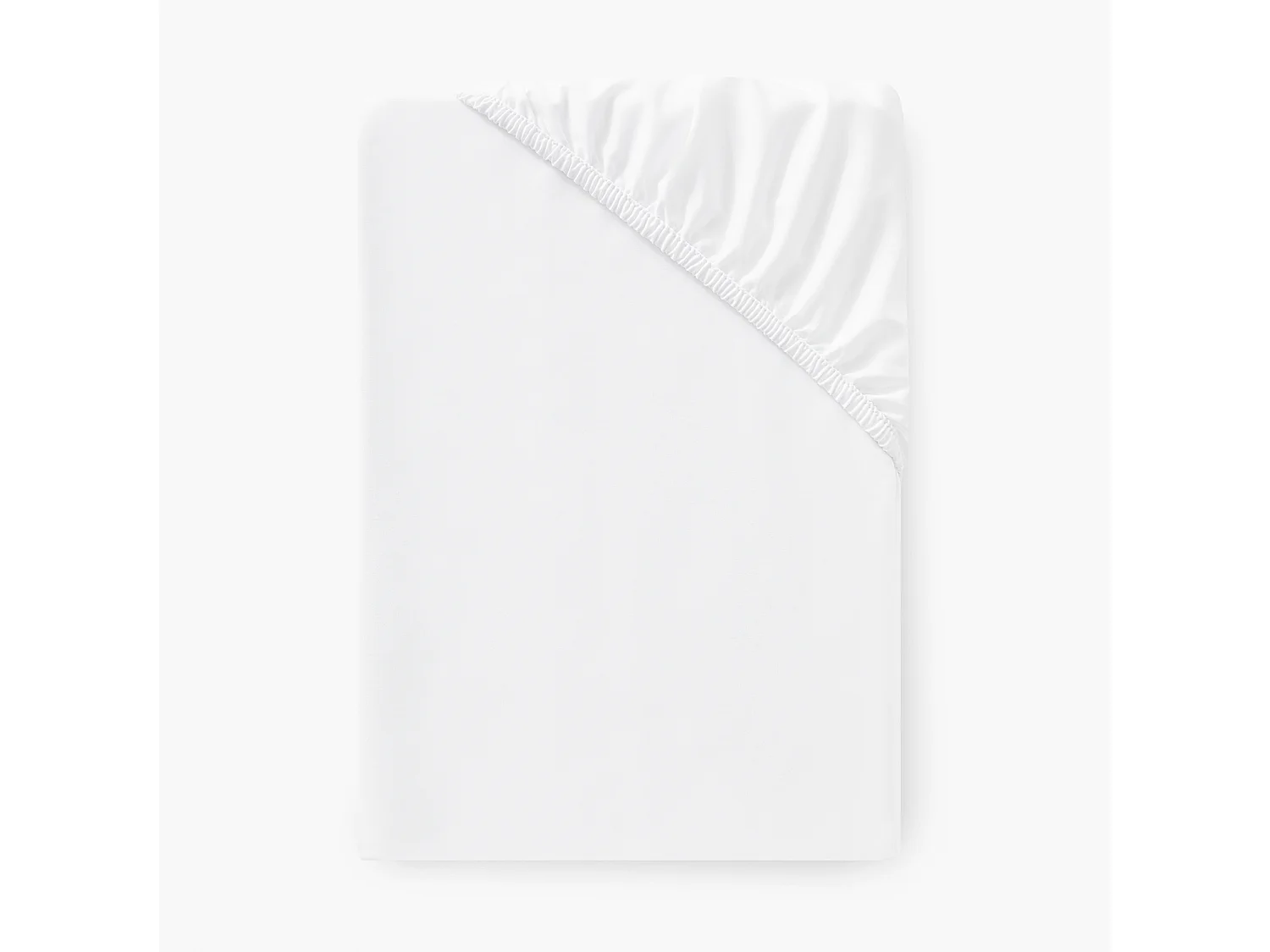 Drap-housse blanc 180 x 200 cm en percale de coton, 200 fils - PIKOLIN HOME