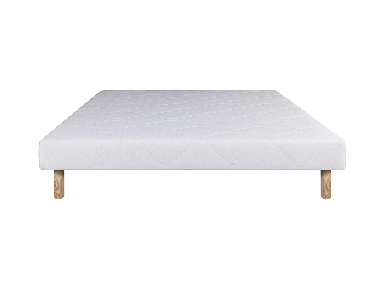 Ensemble Matelas 160x200 cm, Sérénité, 27 cm + sommier blanc + 2 oreillers + couette