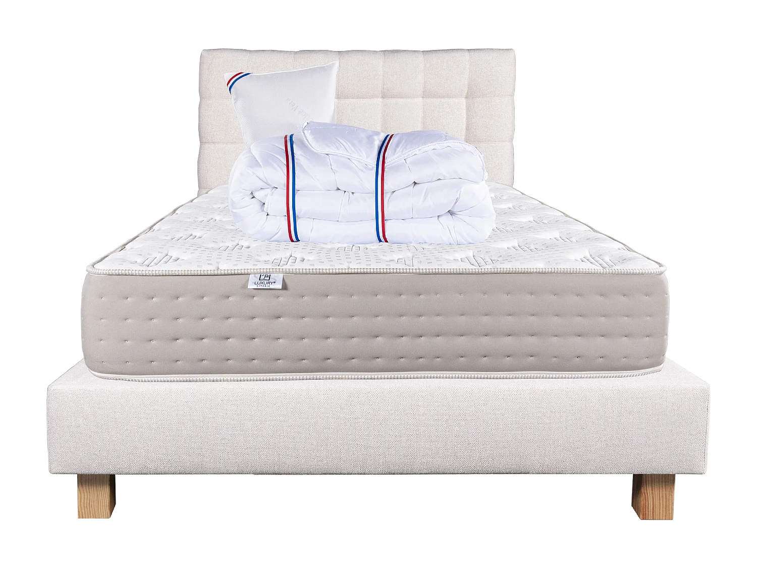 Conjunto de colchão 90x190 cm Dreamlux com estrado, travesseiro, edredom e cabeceira para criança