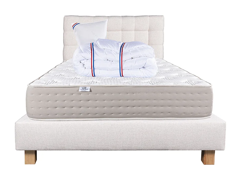 Conjunto de colchão 90x190 cm Dreamlux com estrado, travesseiro, edredom e cabeceira para criança