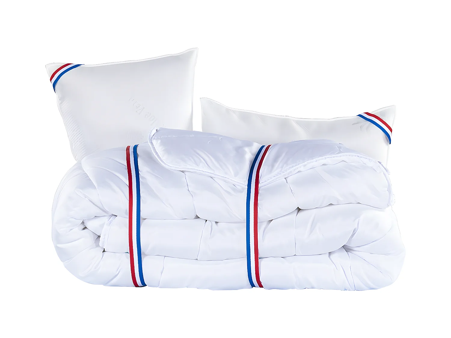 Ensemble Matelas 160x200 cm, Sérénité, 27 cm + sommier beige + 2 oreillers + couette