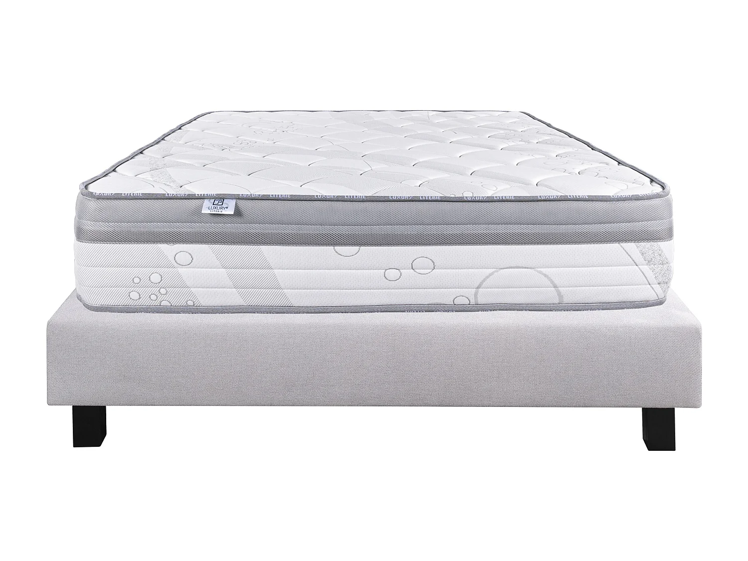 Ensemble Matelas 90x190 cm, Relaxation, 26 cm + sommier gris