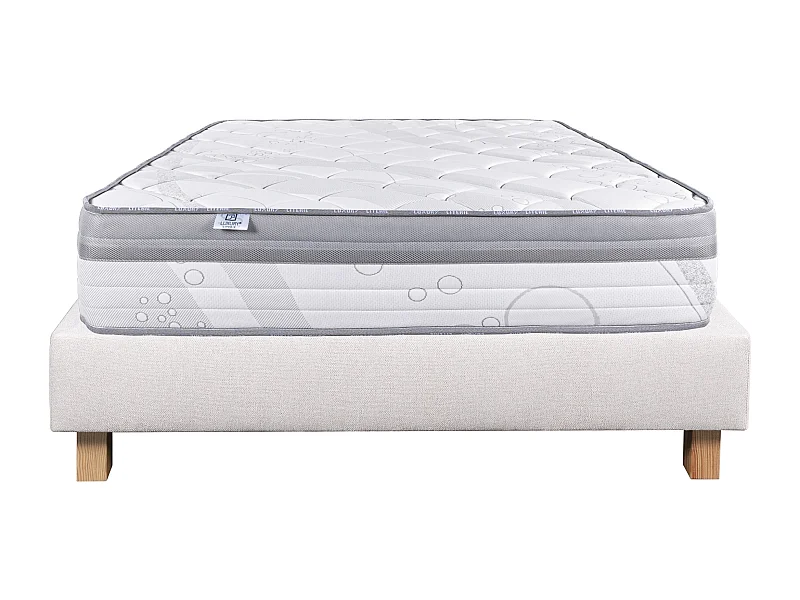 Ensemble Matelas 90x190 cm, Relaxation, 26 cm + sommier beige