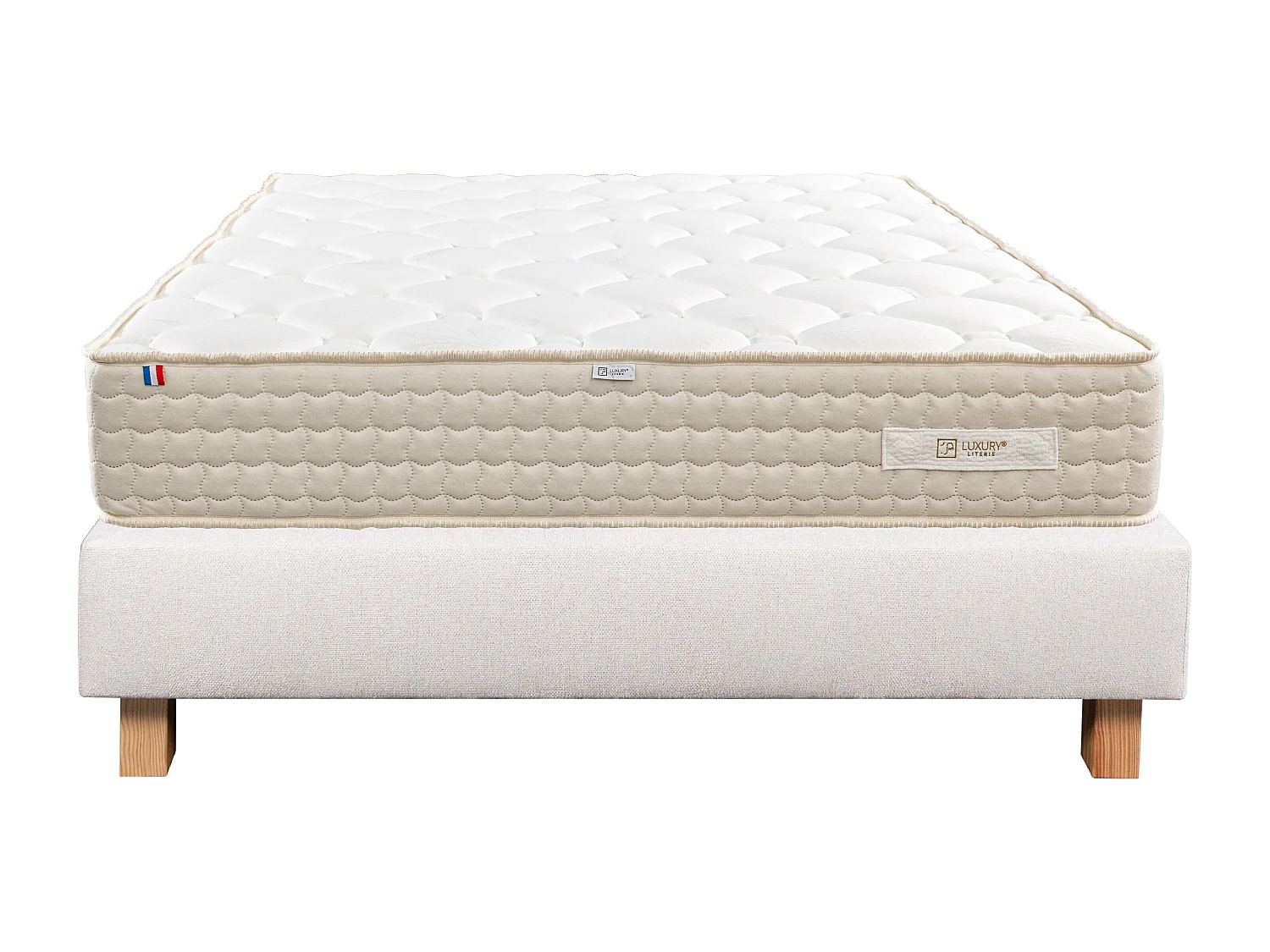 Ensemble Matelas 90x190 cm, Sublime, 20 cm + sommier beige