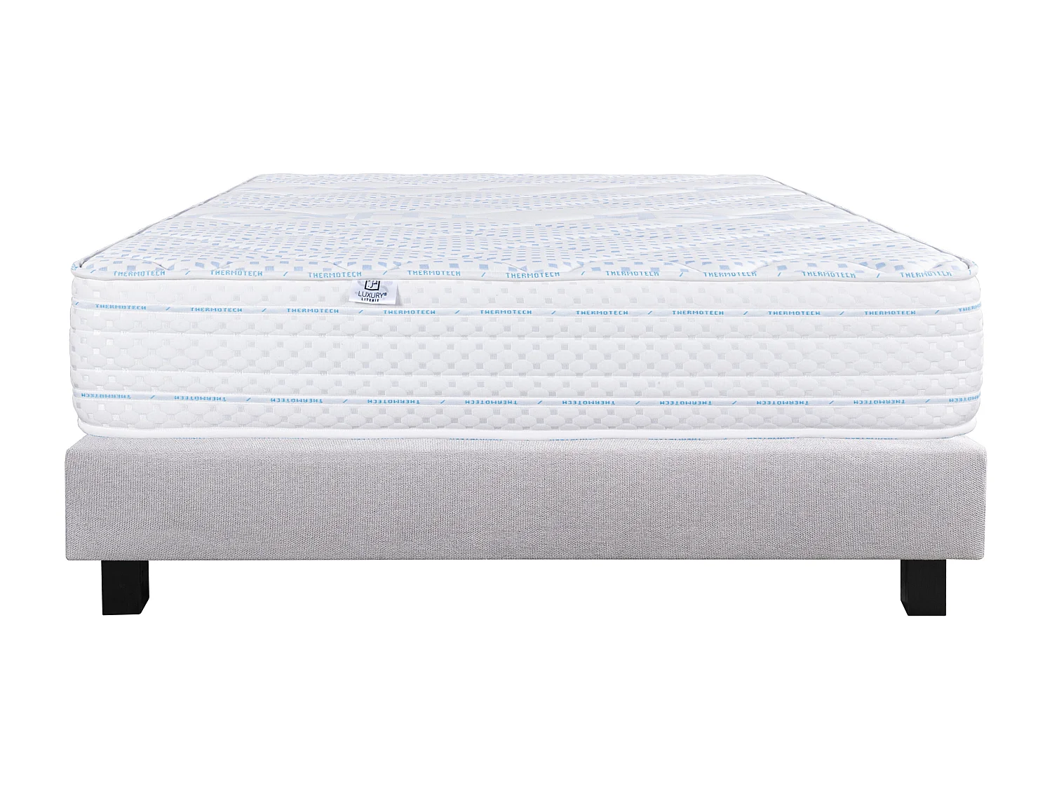 Ensemble Matelas 140x190 cm, Thermotec, 24 cm + sommier gris