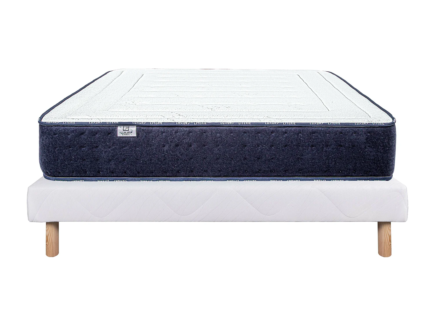 Ensemble Matelas 160x200 cm, Nuage, 24 cm + sommier blanc