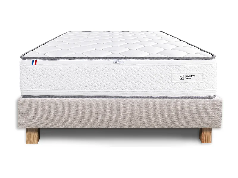 Ensemble Matelas 160x200 cm, Iris, 20 cm + sommier beige