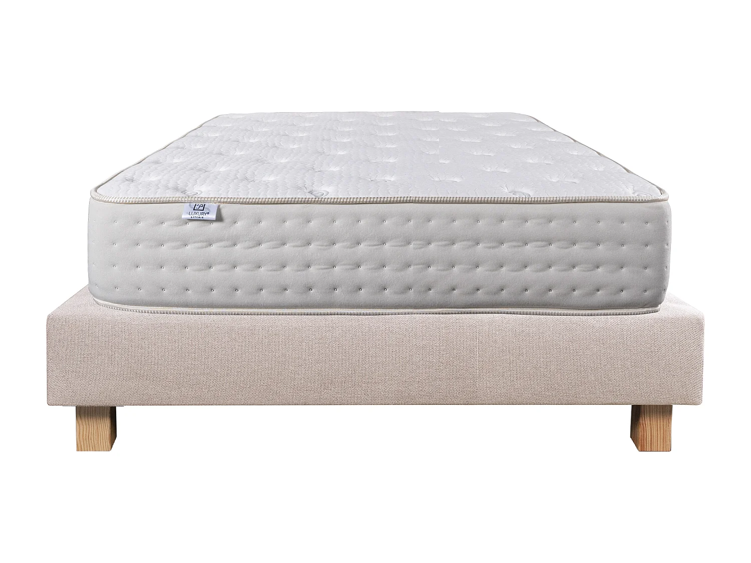 Ensemble Matelas 90x190 cm, Purlux, 26 cm + sommier beige