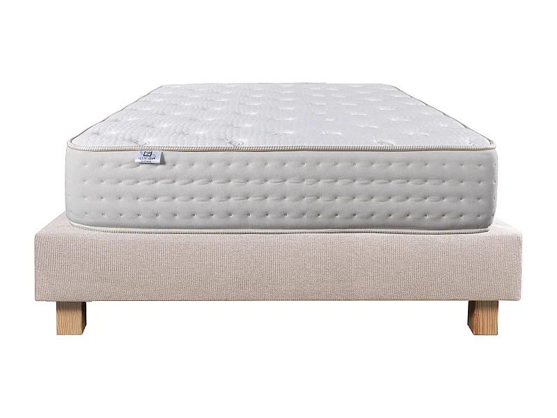 Ensemble Matelas 90x190 cm, Purlux, 26 cm + sommier beige