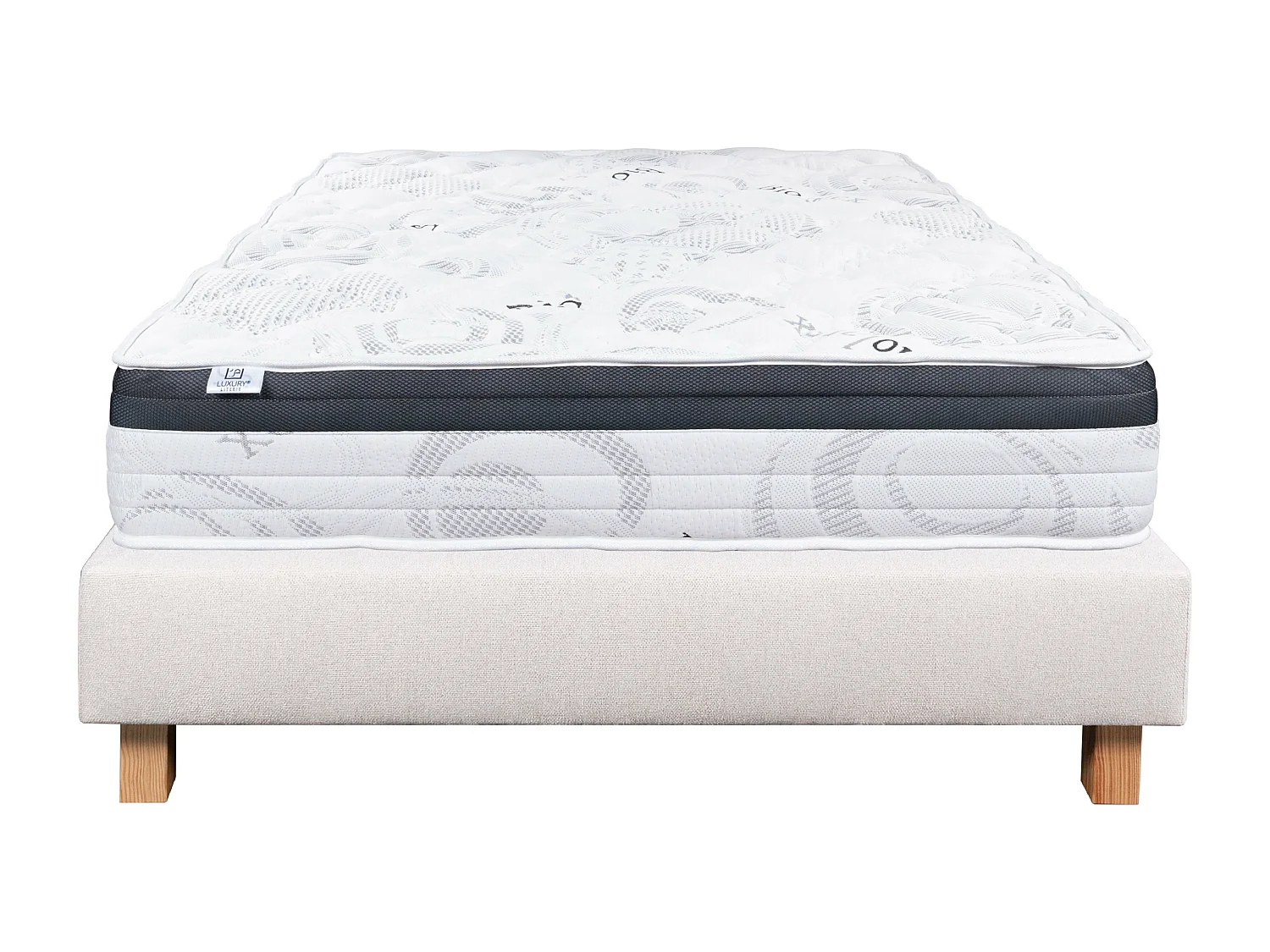 Ensemble Matelas 140x190 cm, Sleeplux, 26 cm + sommier beige