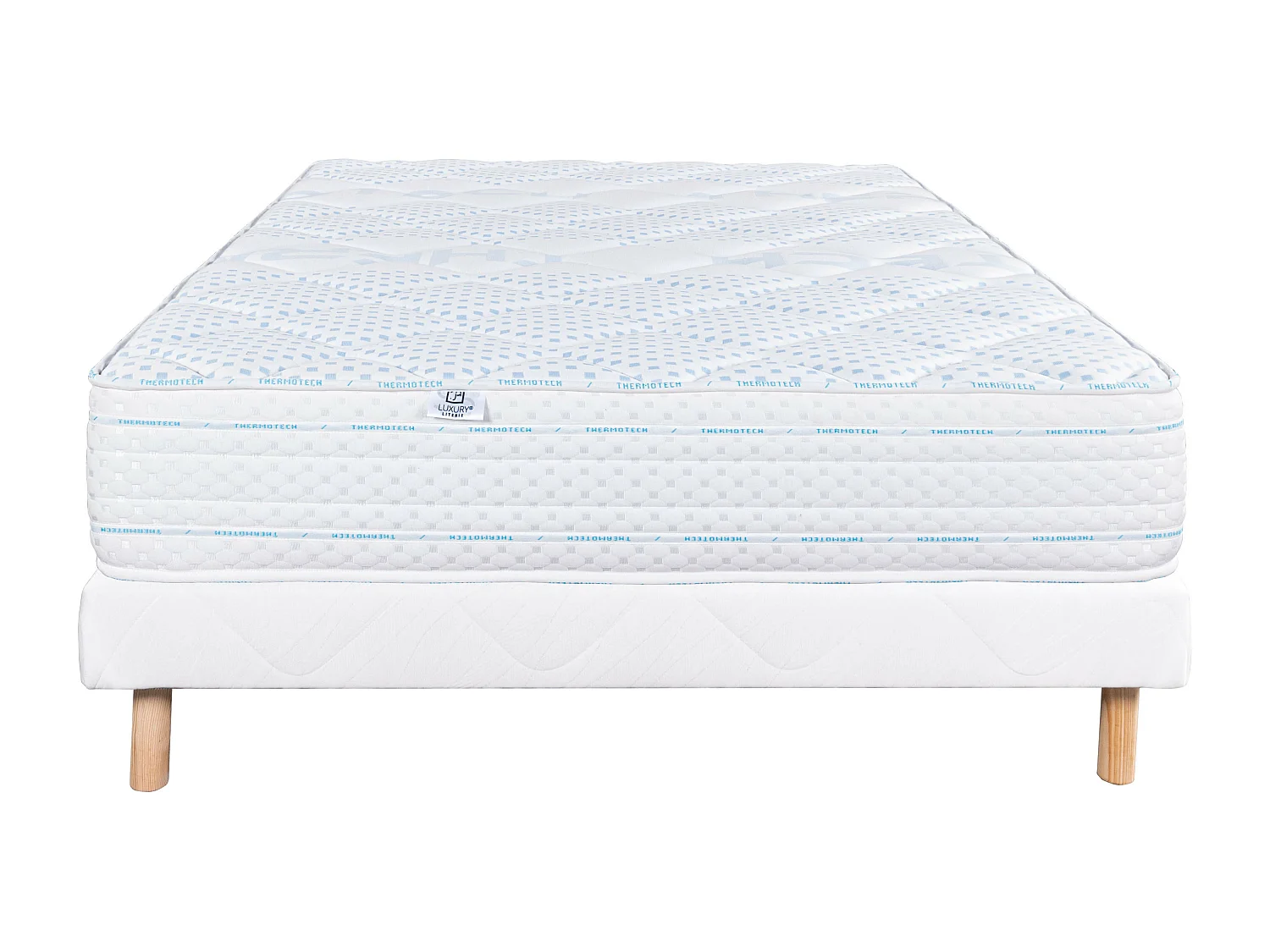 Ensemble Matelas 160x200 cm, Thermotec, 24 cm + sommier blanc
