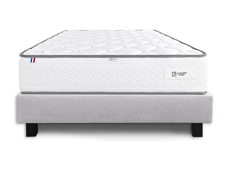 Ensemble Matelas 90x190 cm, Iris, 20 cm + sommier gris
