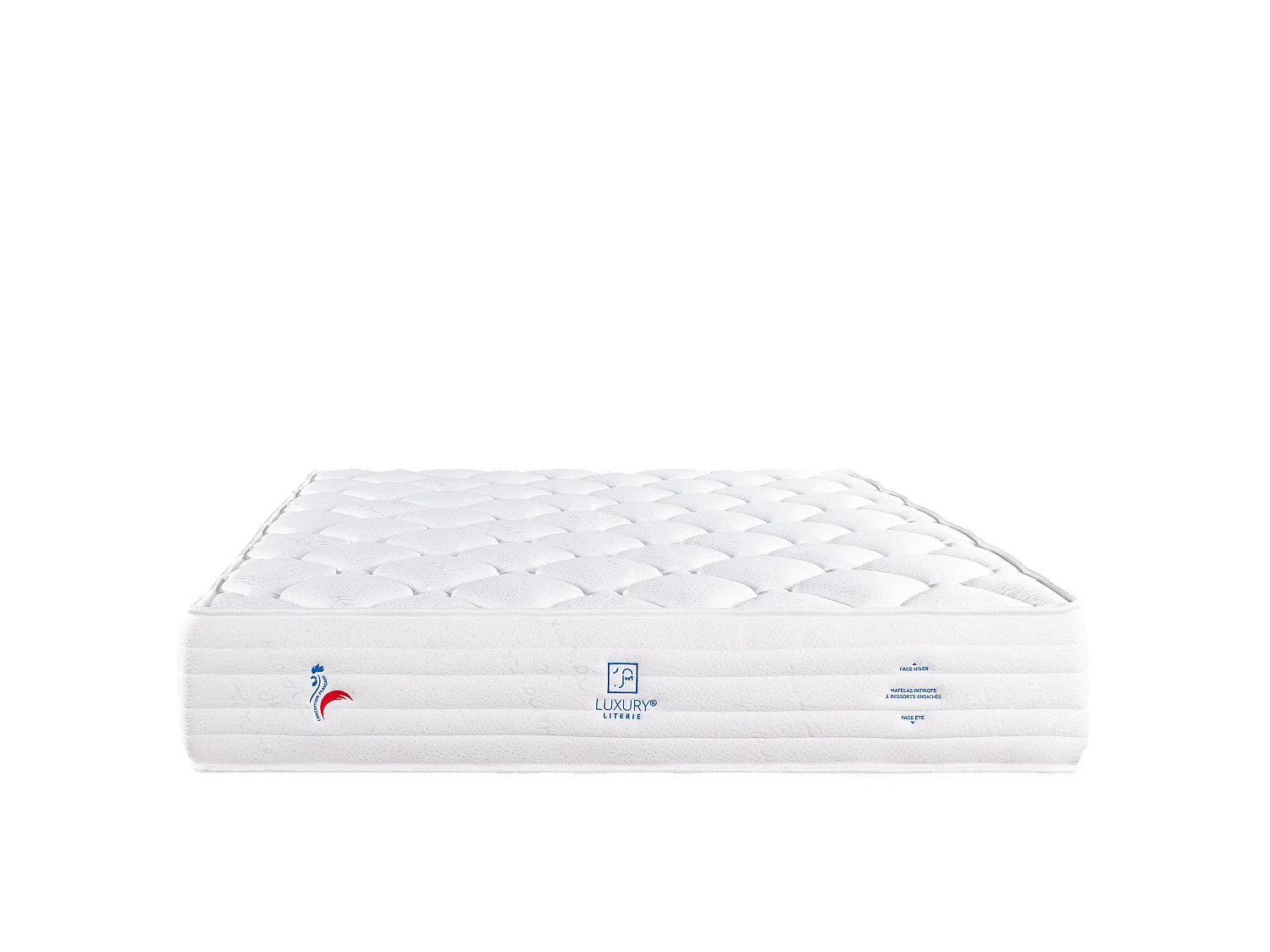 Ensemble Matelas 140x190 cm, Patriote Mousse, 27 cm + sommier blanc
