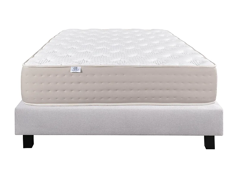 Ensemble Matelas 140x190 cm, Dreamlux, 26 cm + sommier gris