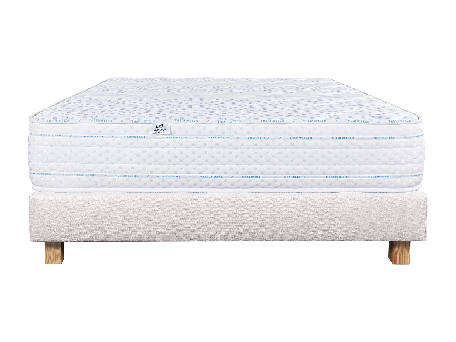 Ensemble Matelas 90x190 cm, Thermotec, 24 cm + sommier beige