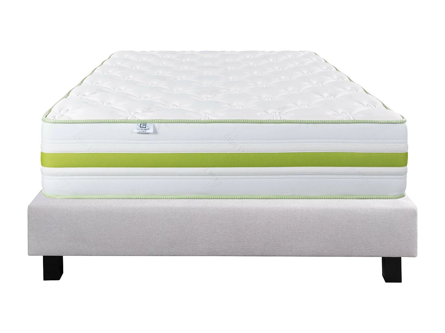 Ensemble Matelas 90x190 cm, Rêverie, 30 cm + sommier gris