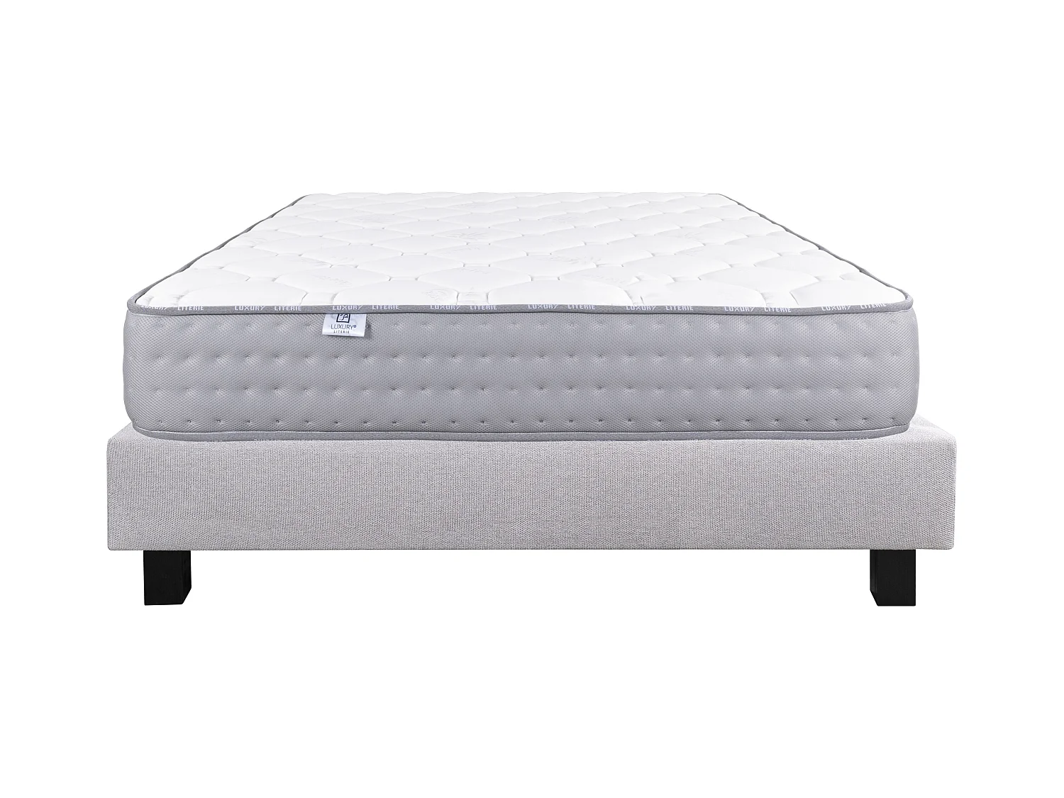 Ensemble Matelas 140x190 cm, Zen, 20 cm + sommier gris