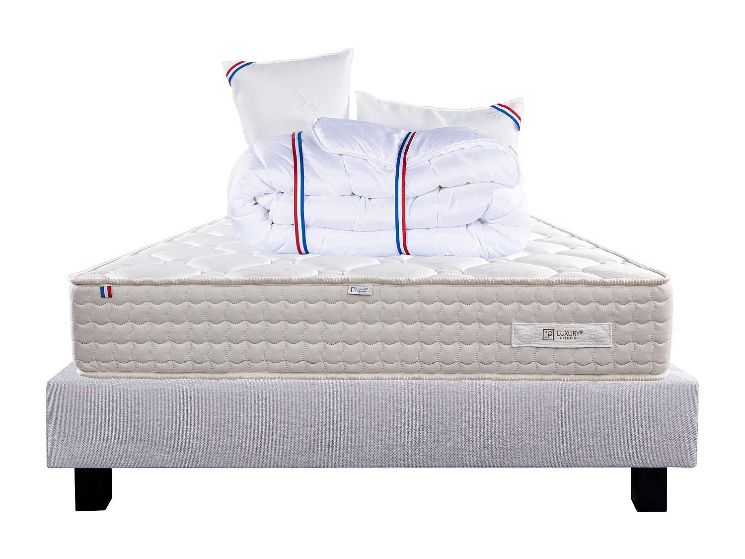 Ensemble Matelas 140x190 cm, Sublime, 20 cm + sommier gris