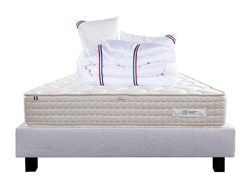 Ensemble Matelas 140x190 cm, Sublime, 20 cm + sommier gris