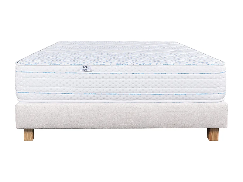 Ensemble Matelas 160x200 cm, Thermotec, 24 cm + sommier beige