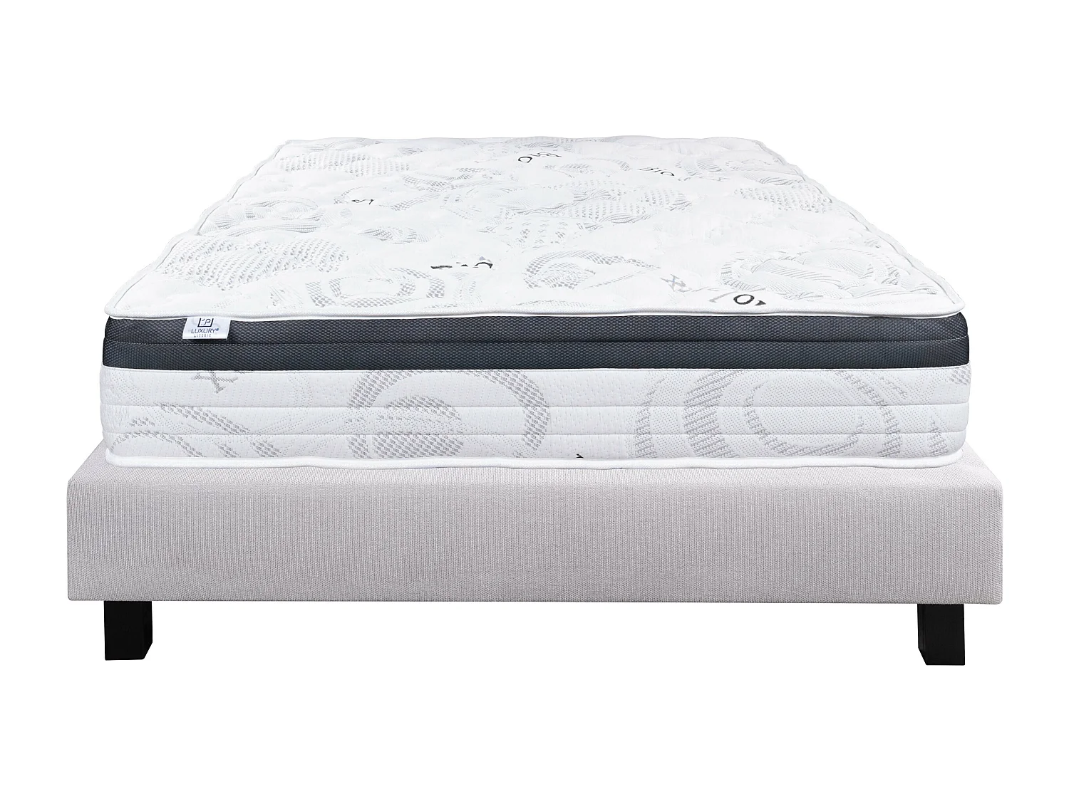 Ensemble Matelas 140x190 cm, Sleeplux, 26 cm + sommier gris