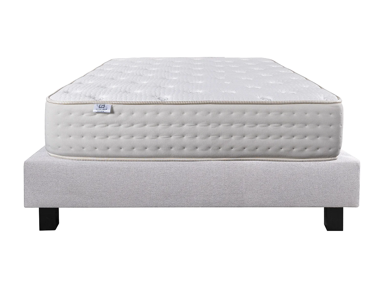 Ensemble Matelas 160x200 cm, Purlux, 26 cm + sommier gris