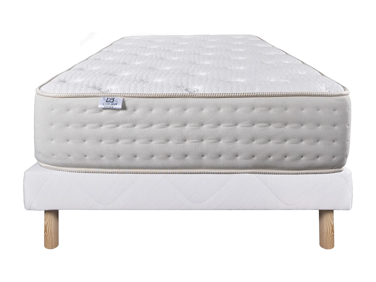 Ensemble Matelas 90x190 cm, Purlux, 26 cm + sommier blanc
