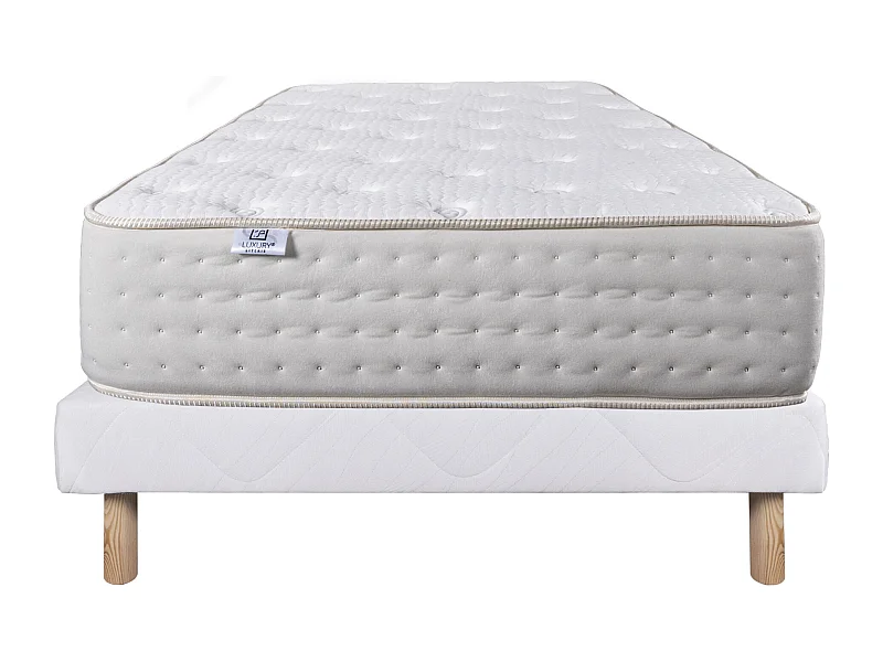 Ensemble Matelas 90x190 cm, Purlux, 26 cm + sommier blanc
