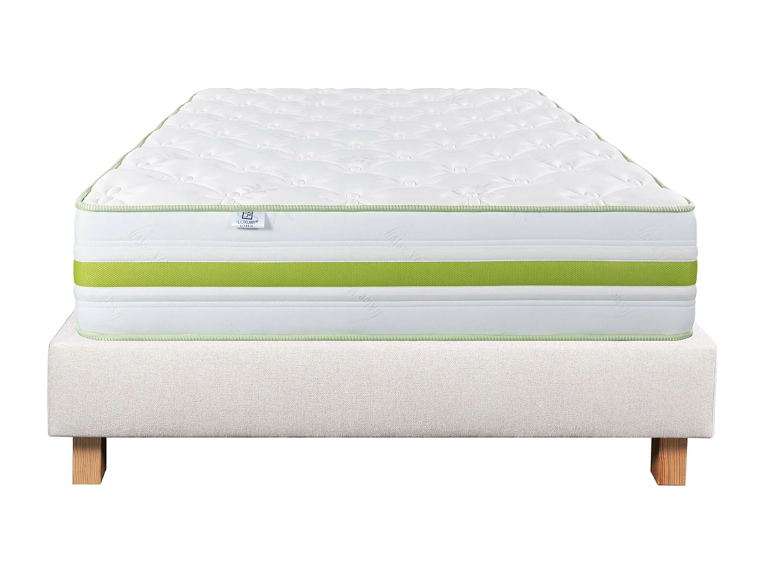 Ensemble Matelas 160x200 cm, Rêverie, 30 cm + sommier beige