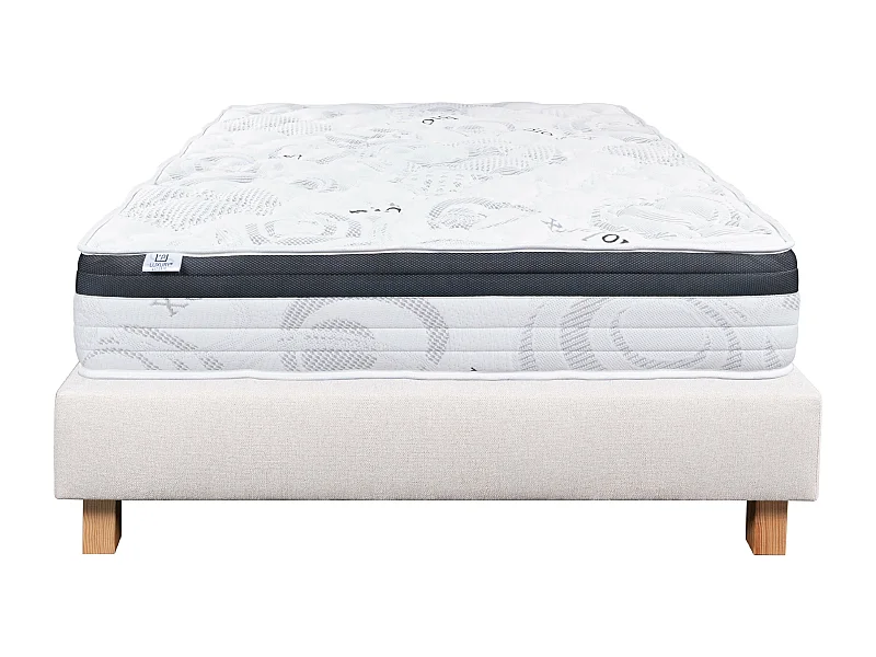 Ensemble Matelas 140x200 cm, Sleeplux, 26 cm + sommier beige