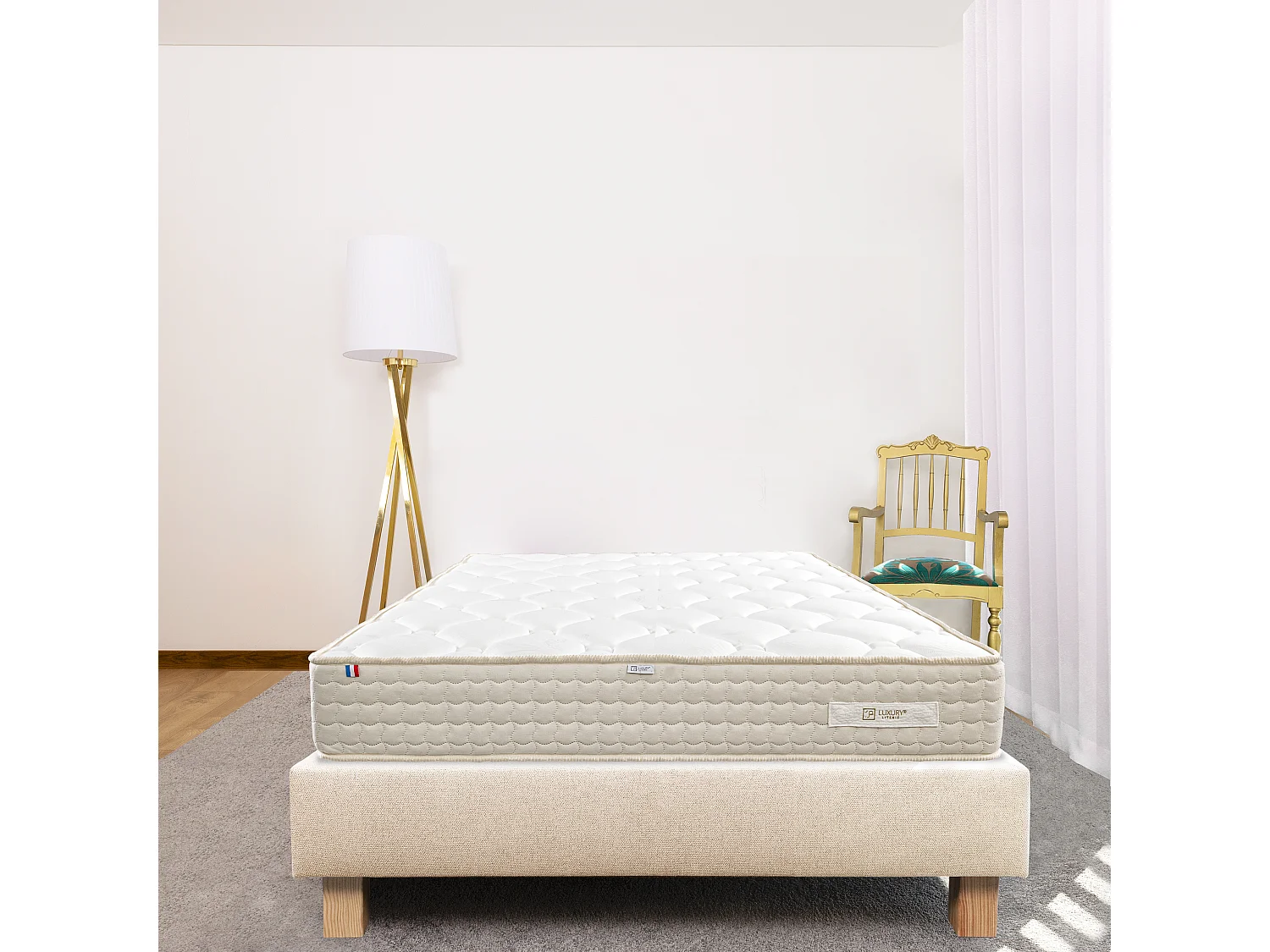 Ensemble Matelas 140x200 cm, Sublime, 20 cm + sommier beige