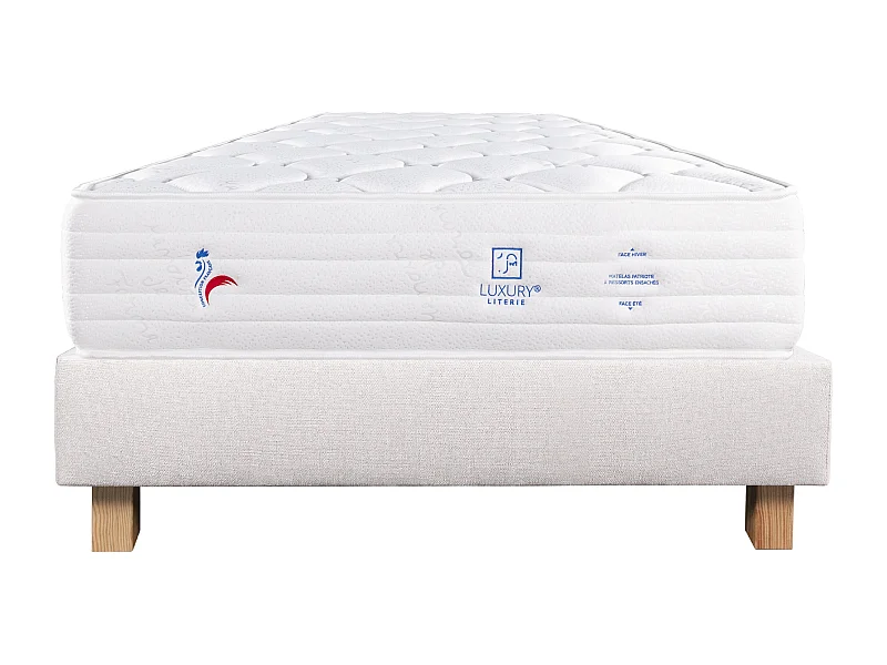 Ensemble Matelas 160x200 cm, Patriote Mousse, 27 cm + sommier beige
