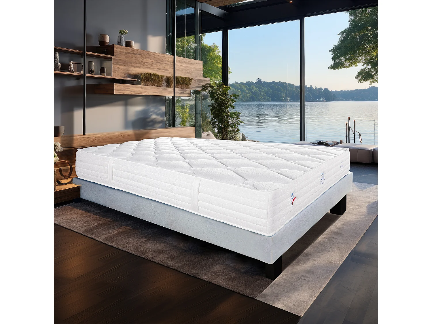 Ensemble Matelas 140x200 cm, Patriote Mousse, 27 cm + sommier gris