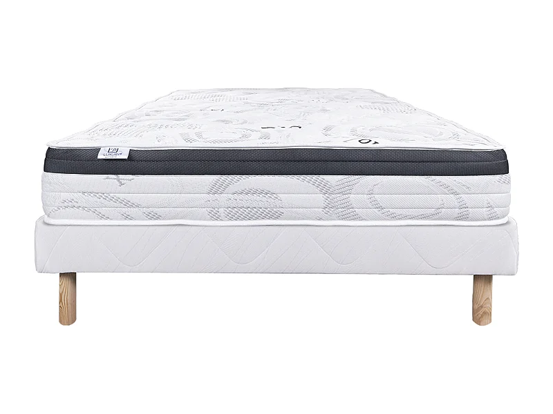Ensemble Matelas 140x200 cm, Sleeplux, 26 cm + sommier blanc