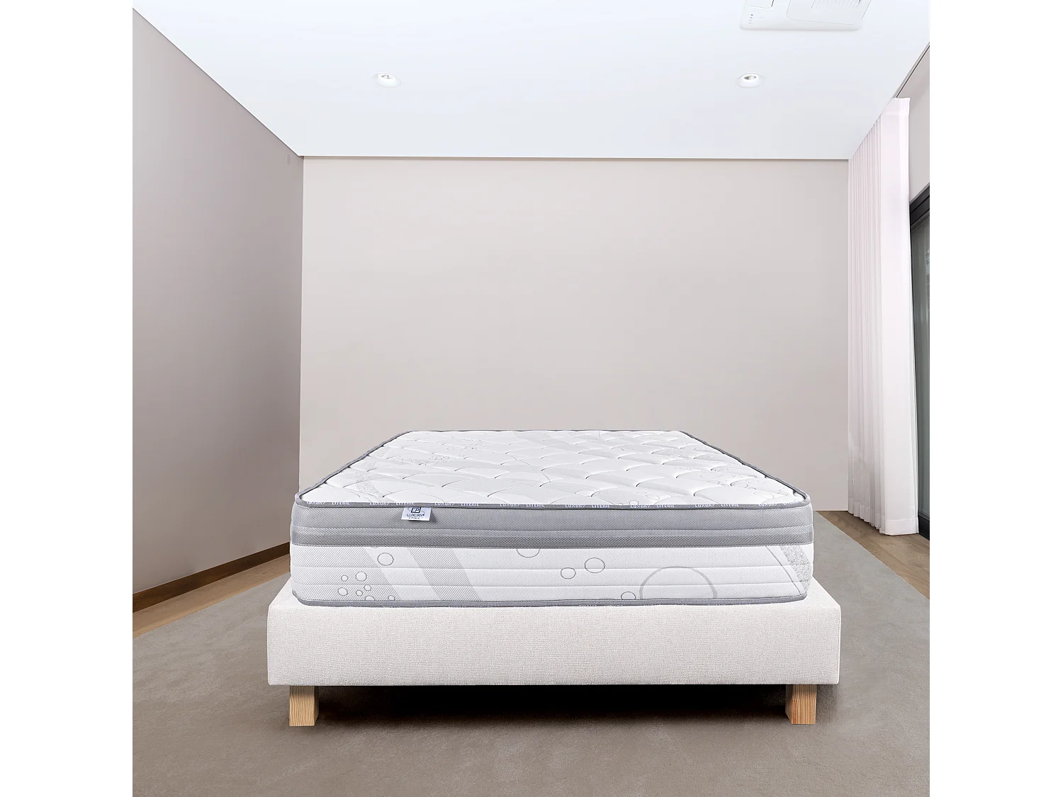 Ensemble Matelas 160x200 cm, ViscoPlus, 26 cm + sommier beige