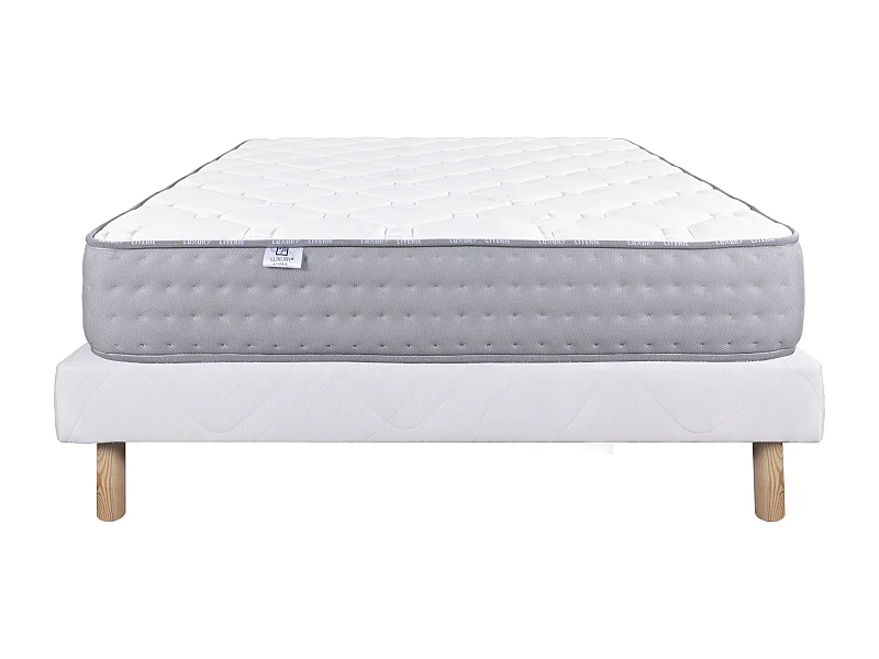 Ensemble Matelas 90x190 cm, Zen, 20 cm + sommier blanc