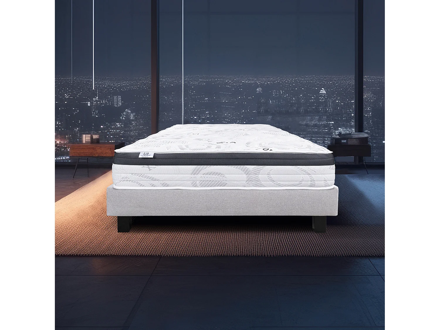 Ensemble Matelas 160x200 cm, Sleeplux, 26 cm + sommier gris