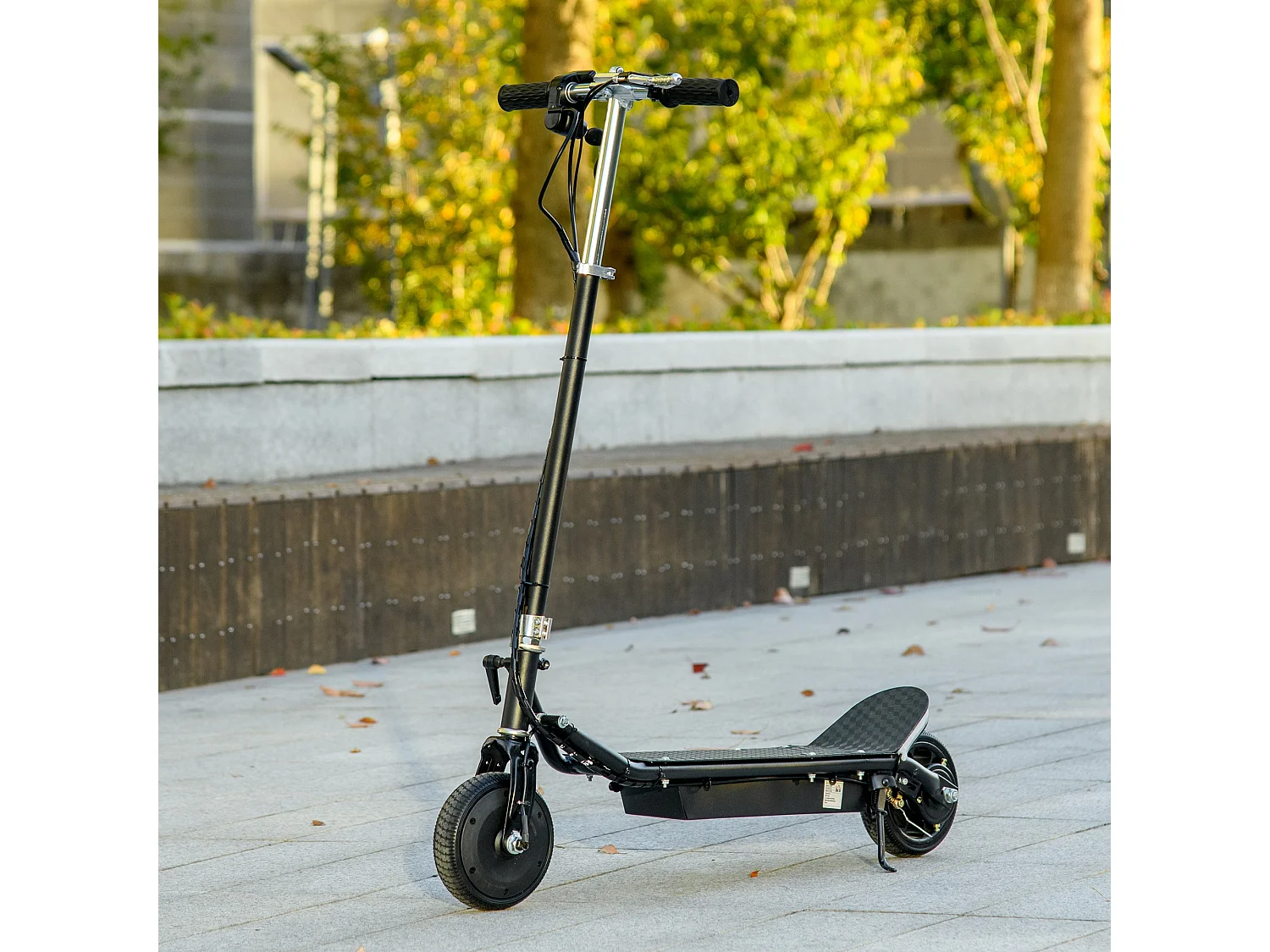 Trottinette électrique 150 W pliable réglable enfant 7-14 ans 14 Km/h max. autonomie 8 Km max. noir